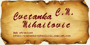 Cvetanka Mihailović vizit kartica